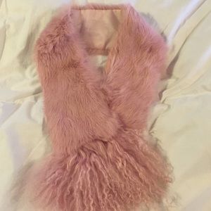 100% Rabbit Fur scarf / Stoll with clip