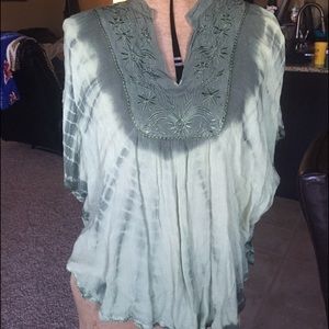 Tye dye with detail shirt