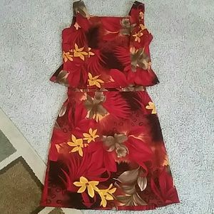 Fun & flirty 2 piece matching top/skirt