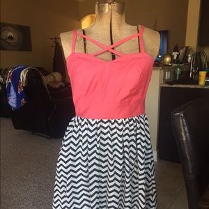 Hi low chevron dress