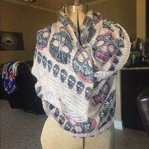 Sugar skull wrap/scarf