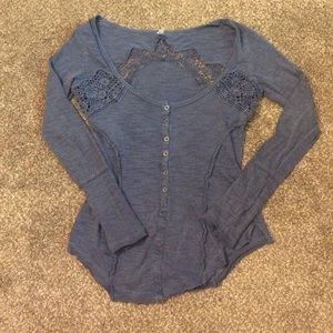 ❗️FREE PEOPLE❗️ blue long sleeve