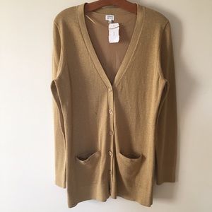 Oversized Gold Cardigan