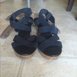 Black sandal heels