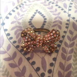 Jeweled bow ring
