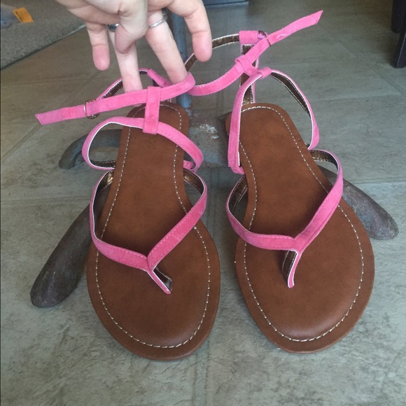 Peach sandals