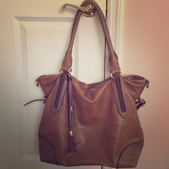 Tan leather bag