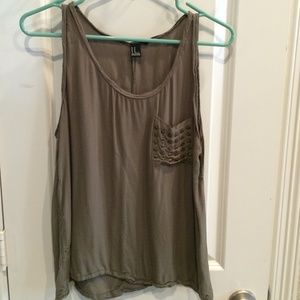 Star Detailed Front Pocket Tank Top