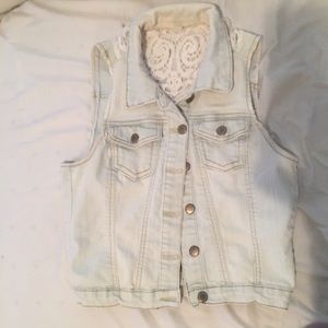 Crochet/Jean Cropped Vest