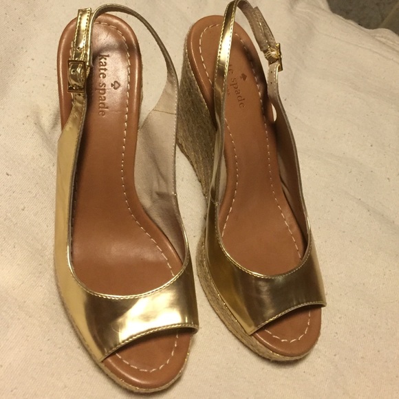 Beautiful Gold Kate Spade Wedge