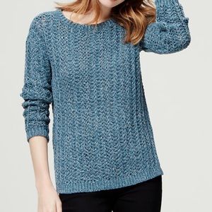 NWT LOFT Stitchy Boatneck Sweater