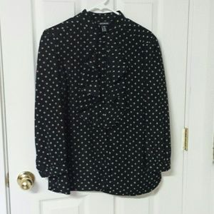 Black button up blouse