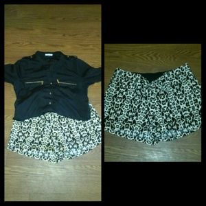 Leopard print shorts