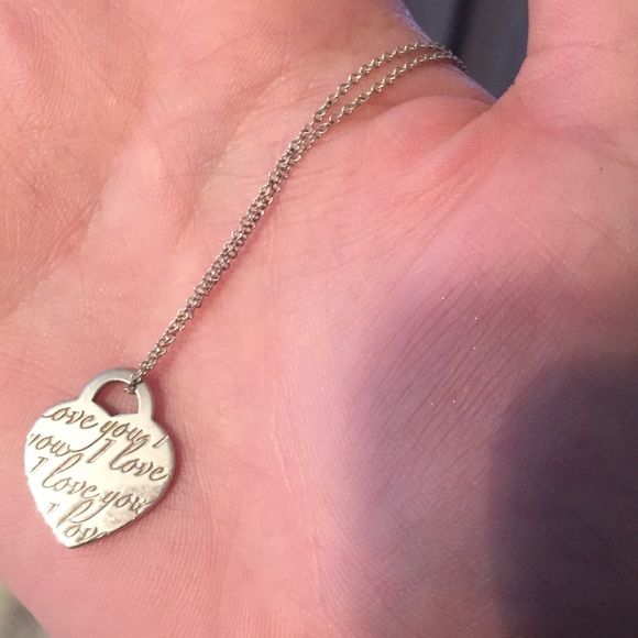 Tiffany & Co "I love you," heart pendant