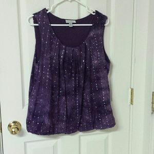 Dressbarn Purple sleeveless blouse