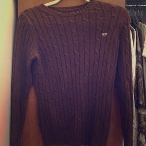 Chocolate brown Vineyard Vines crew neck sweater
