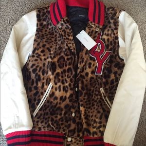 Joyrich faux leather cheetah print jacket