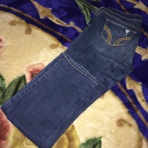 Dark Wash Distressed Hollister Skinny Jeans