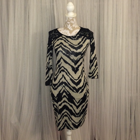 Black and Grey Zebra print dress