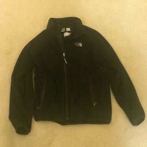 Large black North Face Fleece; well loved