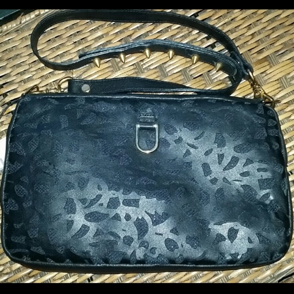 Black Purse Handbag Textured NWT