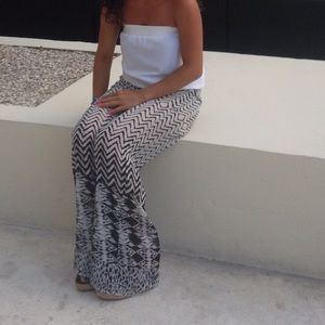 Black and white sheer pants