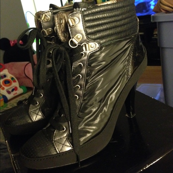 Miss Sixty Sporty Black Ankle Bootie