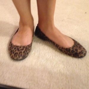 Leopard print flats