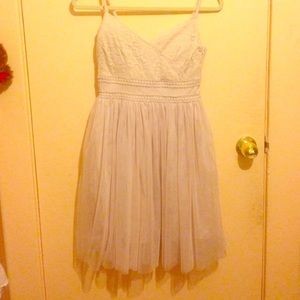 American Rag Beige Lace and Tulle Dress