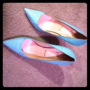 Christian Louboutin heels/mint green sent ur offer