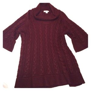 Beautiful cable knit tunic sweater