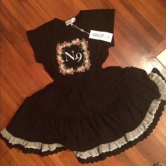 WILDFOX HIGHLAND FLING DRESS IN BLACK