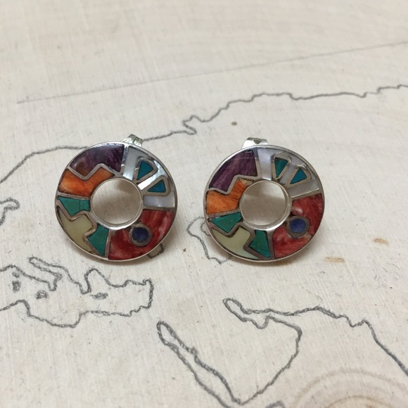 Peruvian sterling silver earrings.