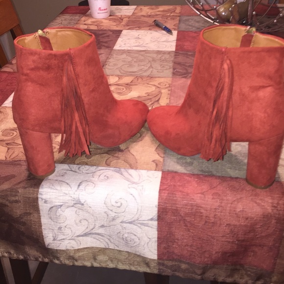 New York & Company Shoes - NY&Company fringe suede boots- Size 7 WORN ONCE
