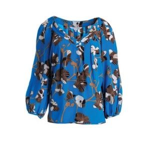 DVF silk v-neck blouse