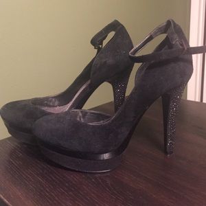 Gianni Bini Black suede pumps.