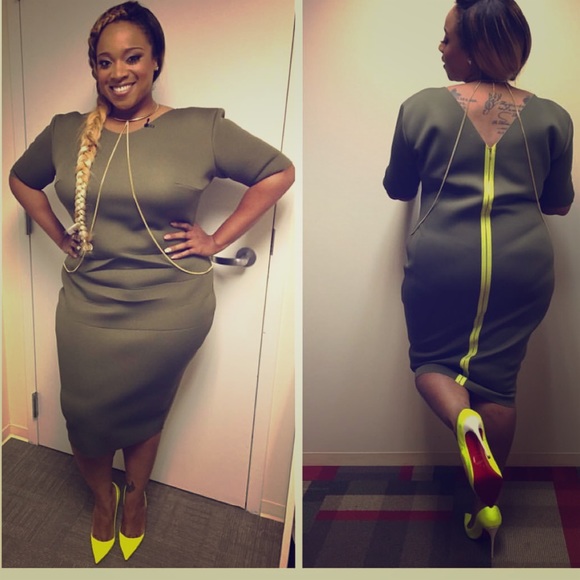 Brand new 1x olive green dress!