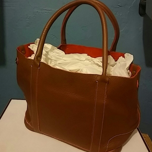 New j.Crew tote brown leather bag
