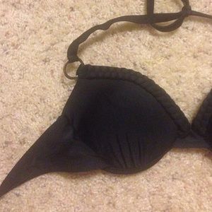 Black push up bra style swimsuit top