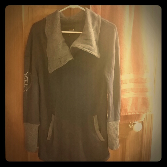 Cozy button neck sweatshirt...periwinkle