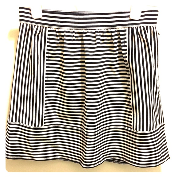 Black and white stripped skirt from Madewell
