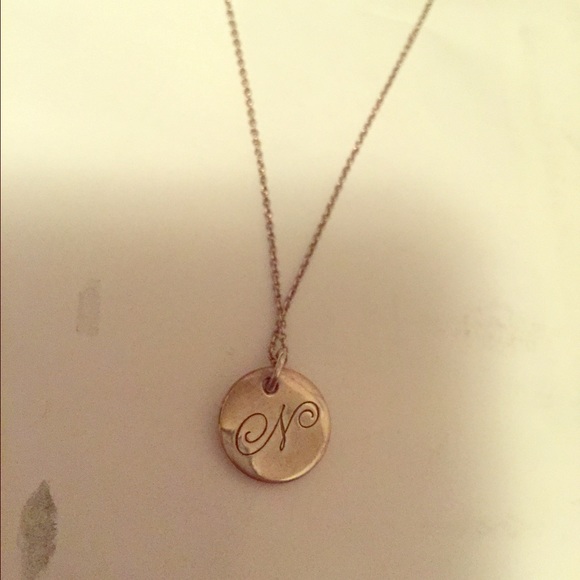 Tiffany and co alphabet silver pendant necklace