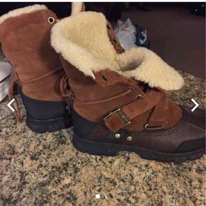 Polo boots! Men size 9 , fits women size 11.