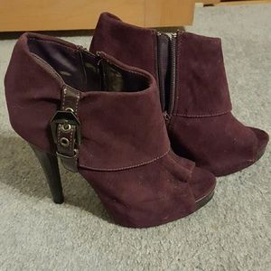Purple peep toe heals