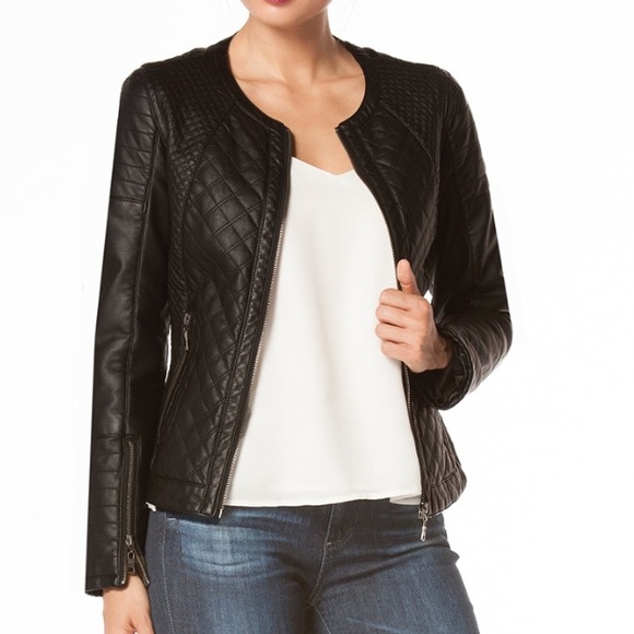Hannah Beury Jackets & Blazers - Quilted Leatherette Jacket-MEDIUM