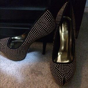 Black studded Platform heels