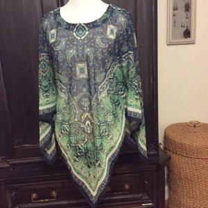 Dana Buchman scarf shirt