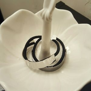 Metallic Cuff Ponytail Holder Set