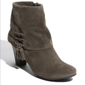Grey suede bootie