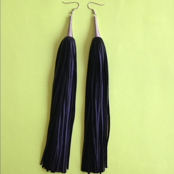 Handmade leather earrings